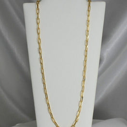 Paper Clip Chain - Dainty Gold Plated Everyday Layering Necklace