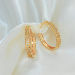 Huggie Hoop Earrings,14K Gold Plated CZ Clip On Hoop Earrings, Gift For Her