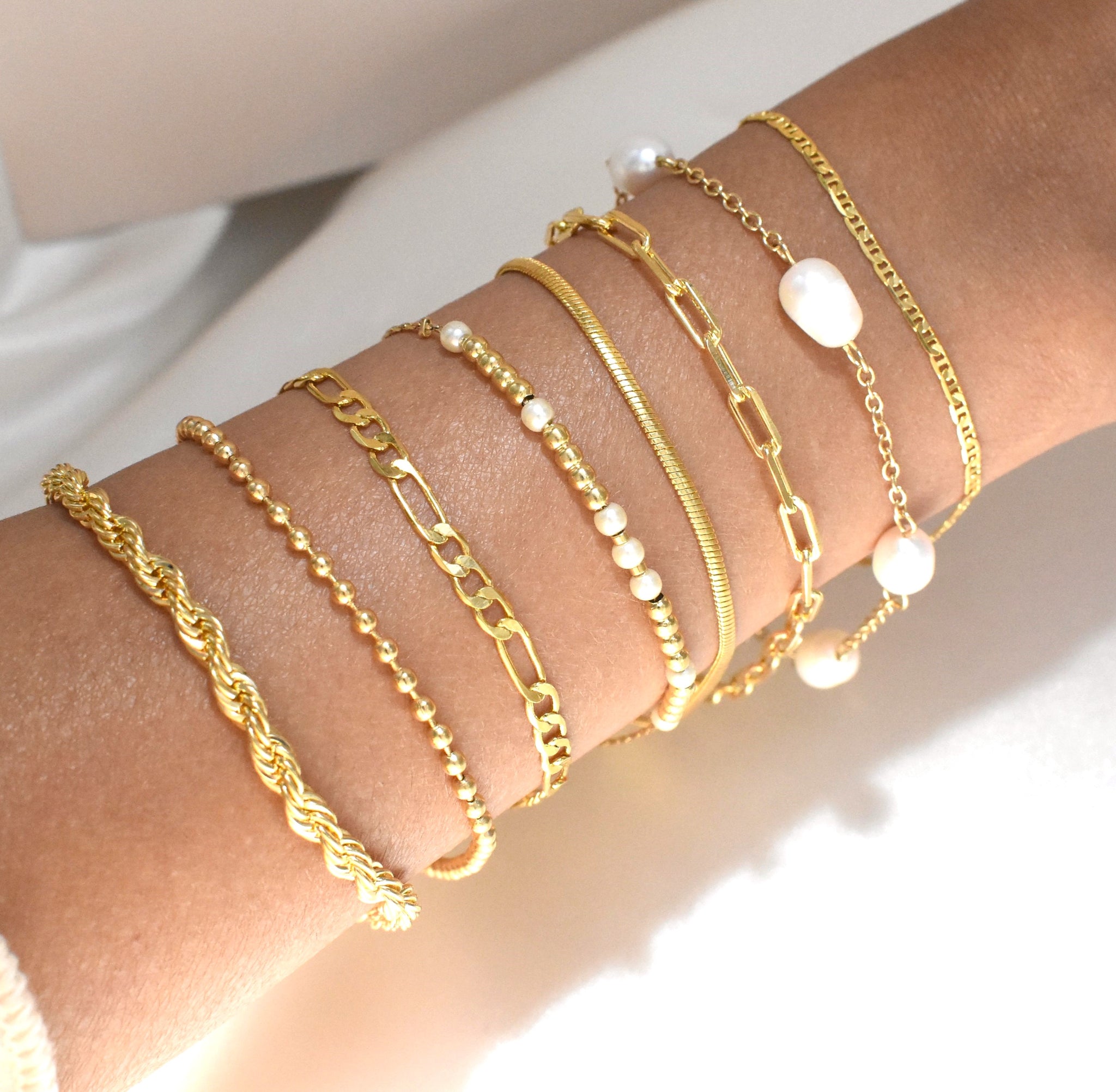 Stackable Everyday Gold Plated Minimalist Bracelets - Dainty Trending Jewelry