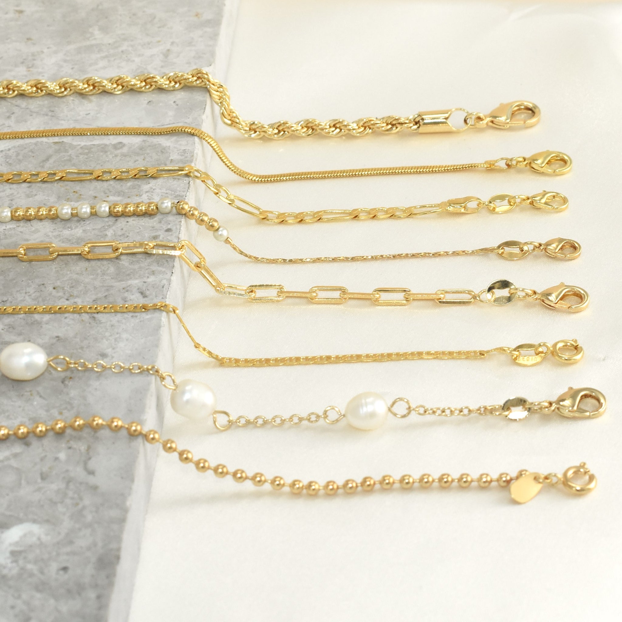 Stackable Everyday Gold Plated Minimalist Bracelets - Dainty Trending Jewelry