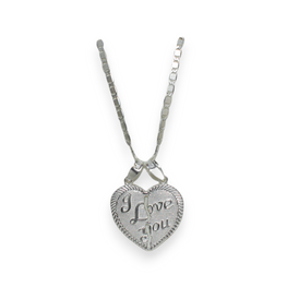 Couple Heart Love Pendant 925 Sterling Silver Split Heart Necklace Gift for lovers