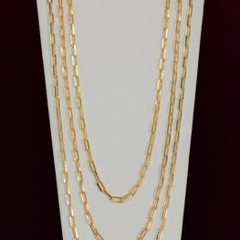 Paper Clip Chain - Dainty Gold Plated Everyday Layering Necklace