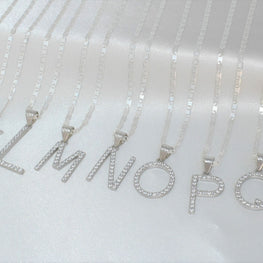 Letter Pendant Dijes de Plata 925 Sterling Silver Alphabets Pendants A-Z Initials