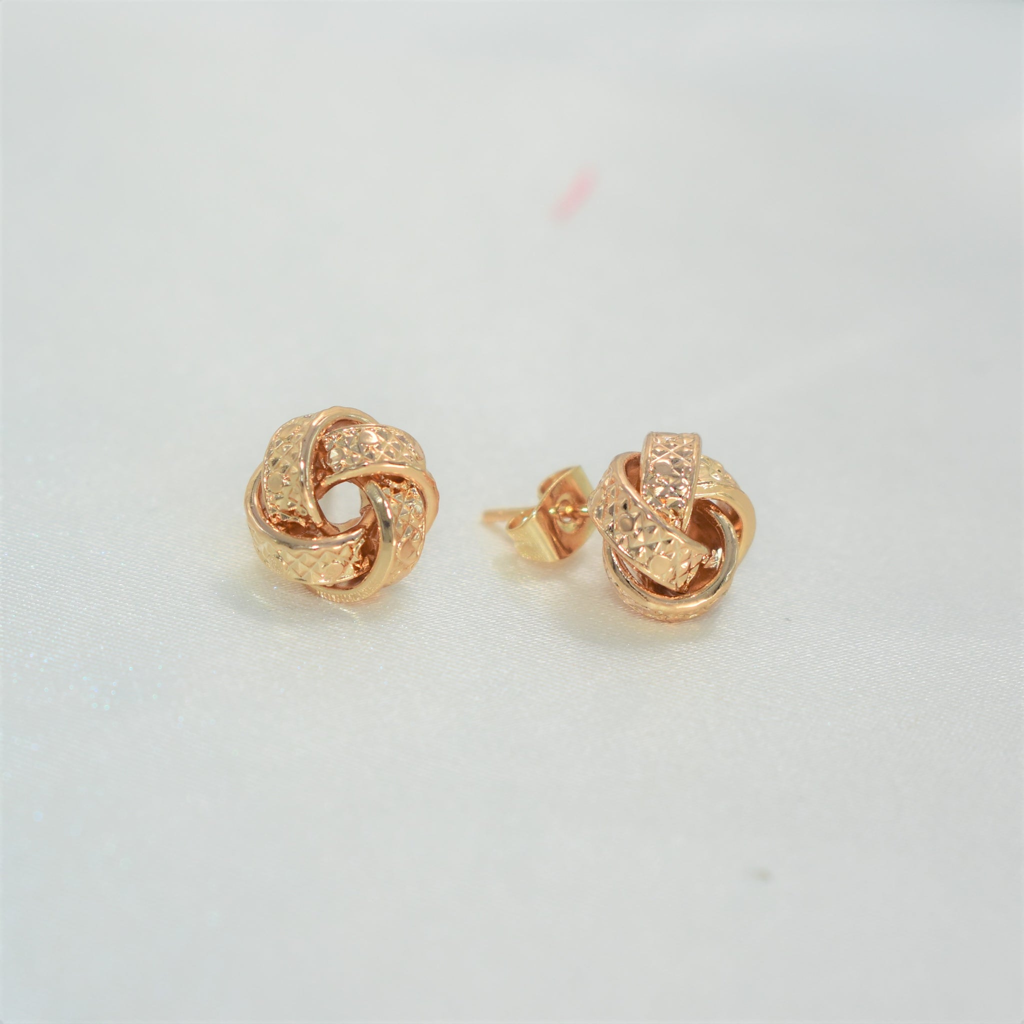 Celtic Love Knot Studs - Gold Plated Everyday Earrings for her