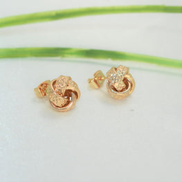 Celtic Love Knot Studs - Gold Plated Everyday Earrings for her