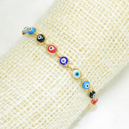 Baby Evil Eye Colorful Ojo Pulsera Protection Bracelet Size - 5"