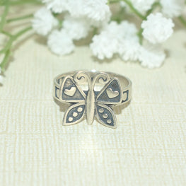 Butterfly Ring Sterling Silver, Streetwear Ring, Vintage Boho Butterfly Ring, Courage Ring, Mariposa Jewelry Protection Ring, Christmas Gift