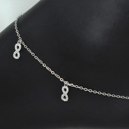 Infinity 925 Sterling Silver Anklet