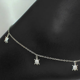 Turtle 925 Sterling Silver Anklet