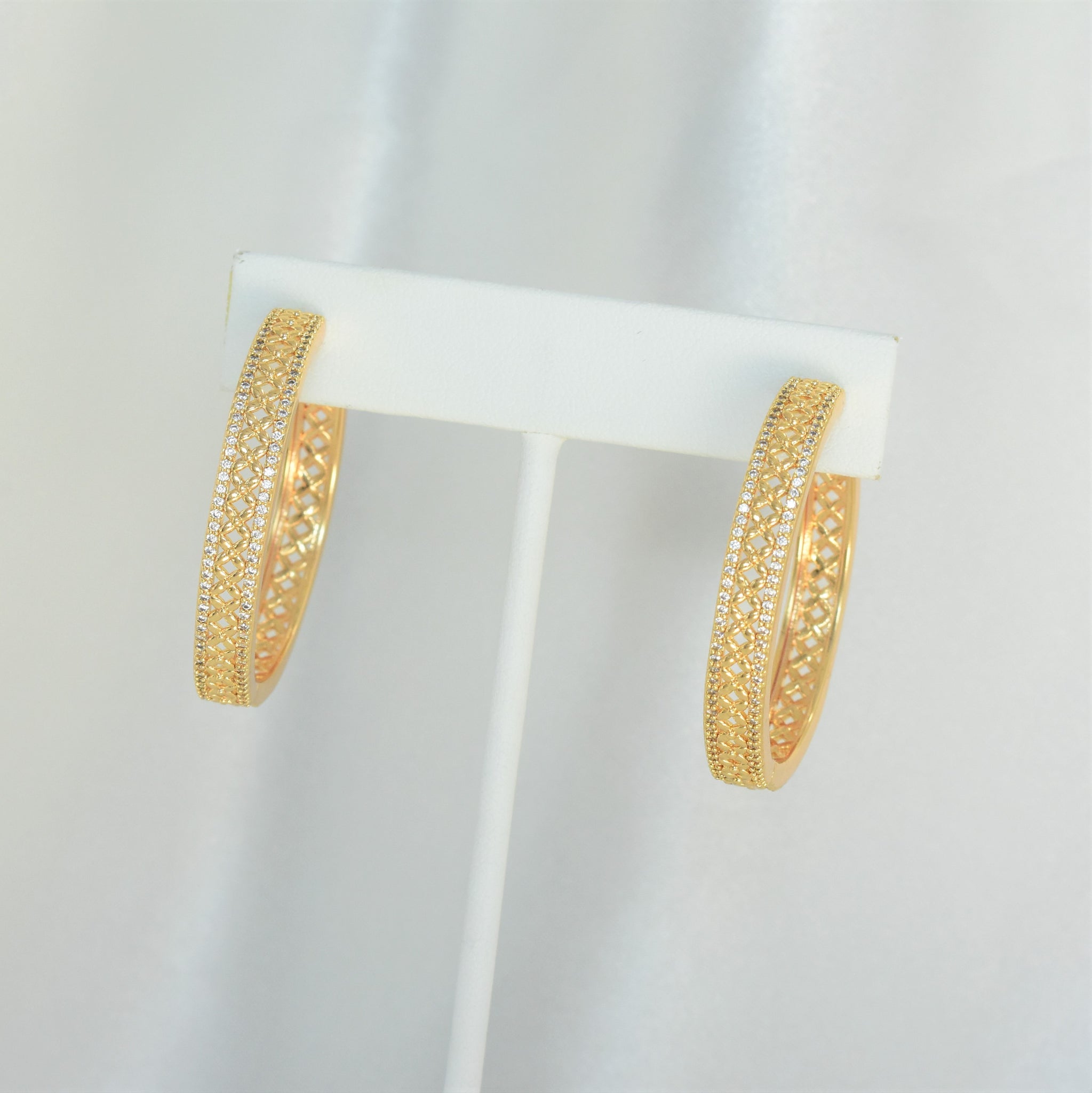 Huggie Hoop Earrings ,14K Gold Plated CZ Hoop Earrings, Perfect Gift for her