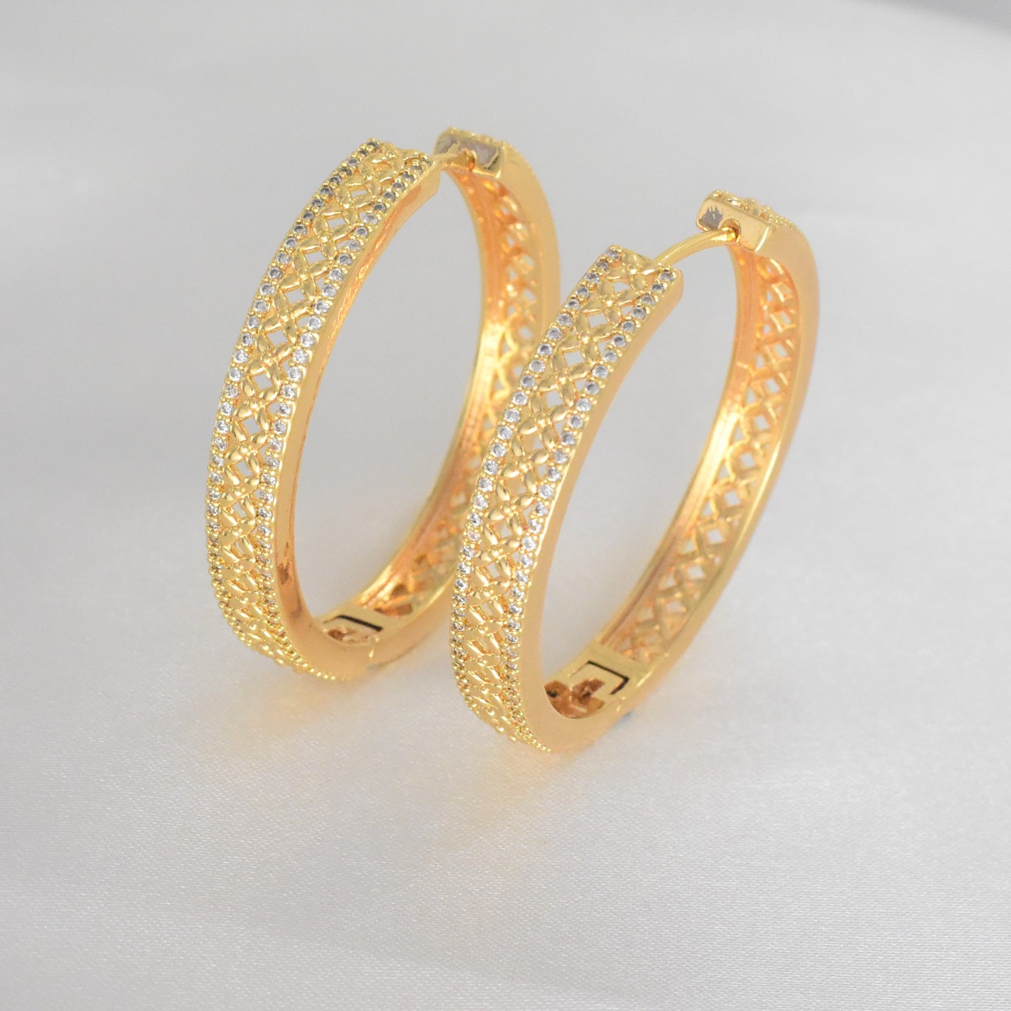 Huggie Hoop Earrings ,14K Gold Plated CZ Hoop Earrings, Perfect Gift for her