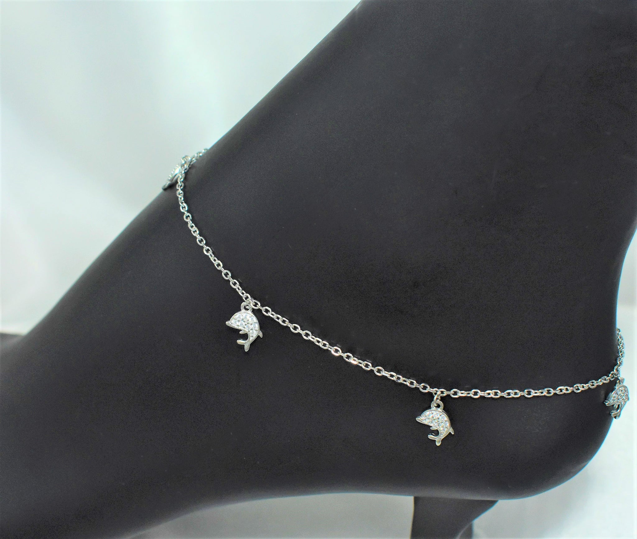 Dolphin 925 Sterling Silver Anklet