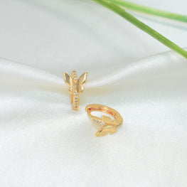 Butterfly Mariposa Huggies - Dainty Gold Plated Everyday Minimalist Earrings Stack - Gift for Daughter