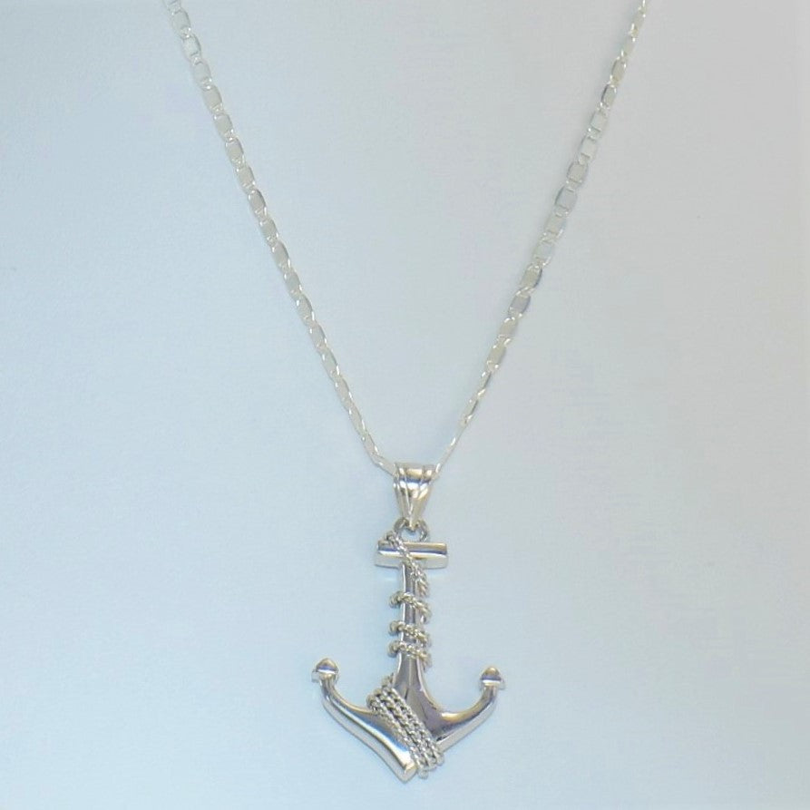 Anchor Pendant 925 Sterling Silver Sailor Gift Fisherman Nautical Charm Pendant