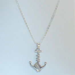 Anchor Pendant 925 Sterling Silver Sailor Gift Fisherman Nautical Charm Pendant