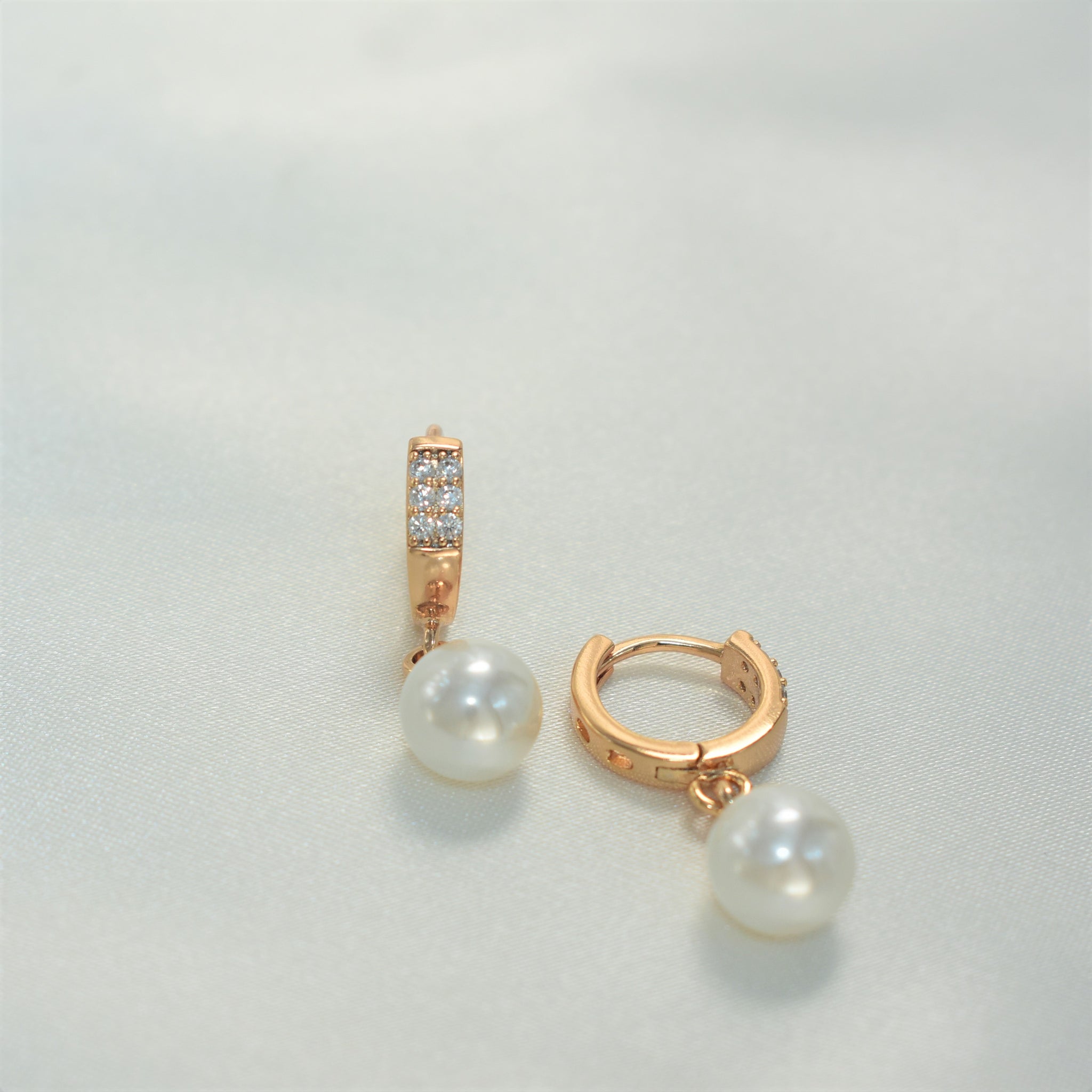 Pearl Drop Earrings, Gold Filled Pearl Earrings, Pearl Huggie Hoops, For Women