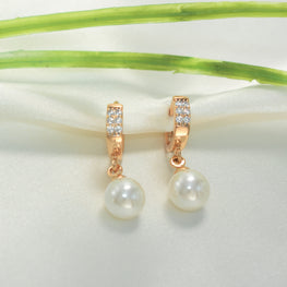 Pearl Drop Earrings, Gold Filled Pearl Earrings, Pearl Huggie Hoops, For Women