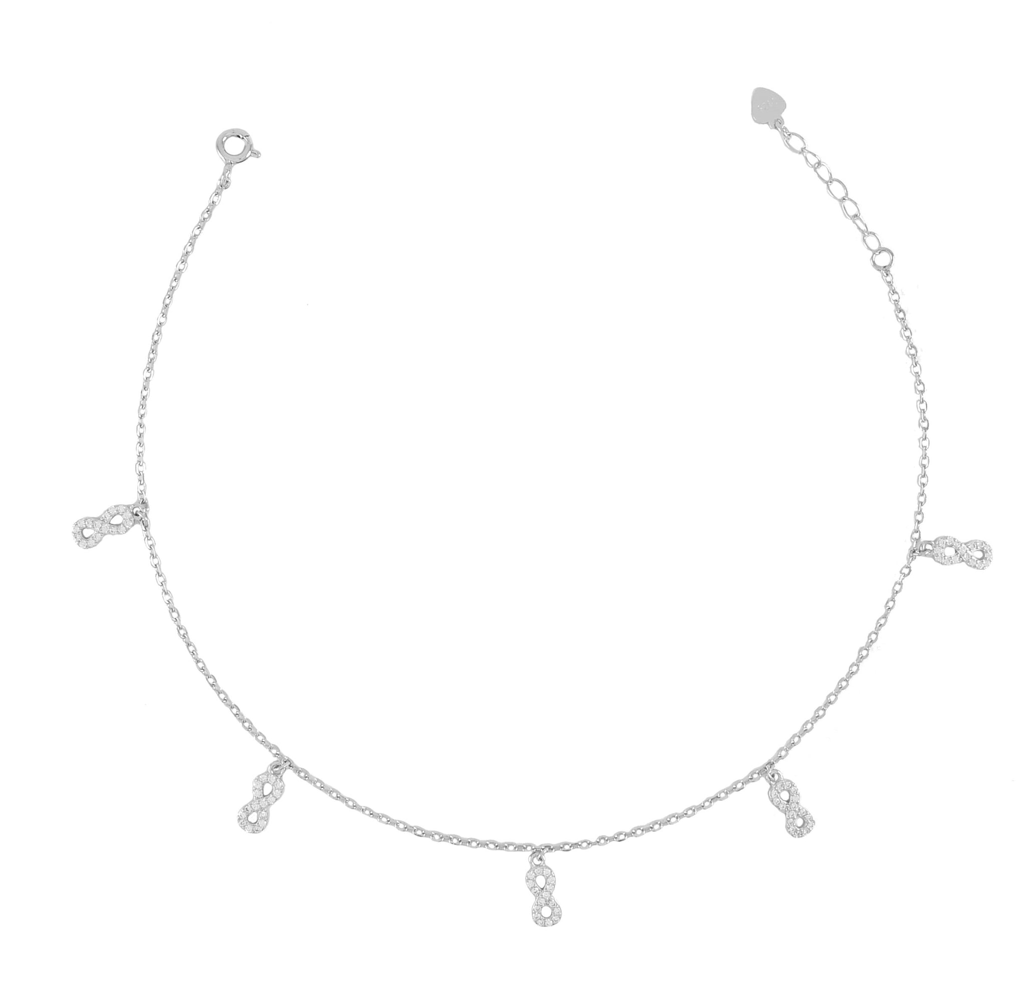 Infinity 925 Sterling Silver Anklet