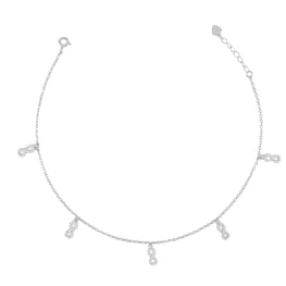 Infinity 925 Sterling Silver Anklet