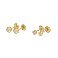 9MM Gold Cross Stud Screw Back Earrings - 14K Yellow Gold – A Karat Company